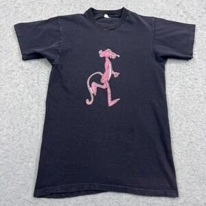 70s/80s Vintage Pink Panther Promo Shirt Medium Black Single Stitch USA Made